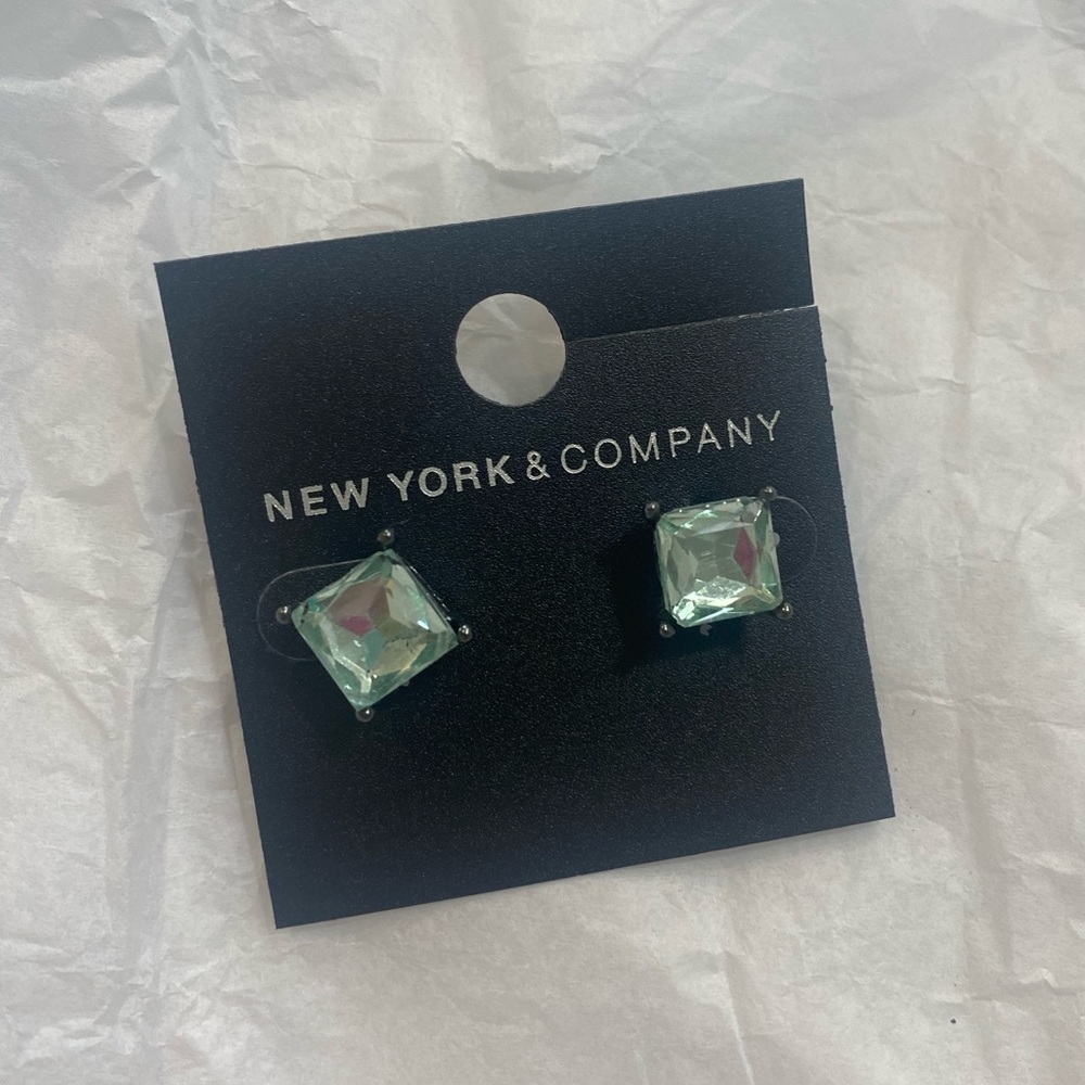 New York and Company Green Stud Earrings
